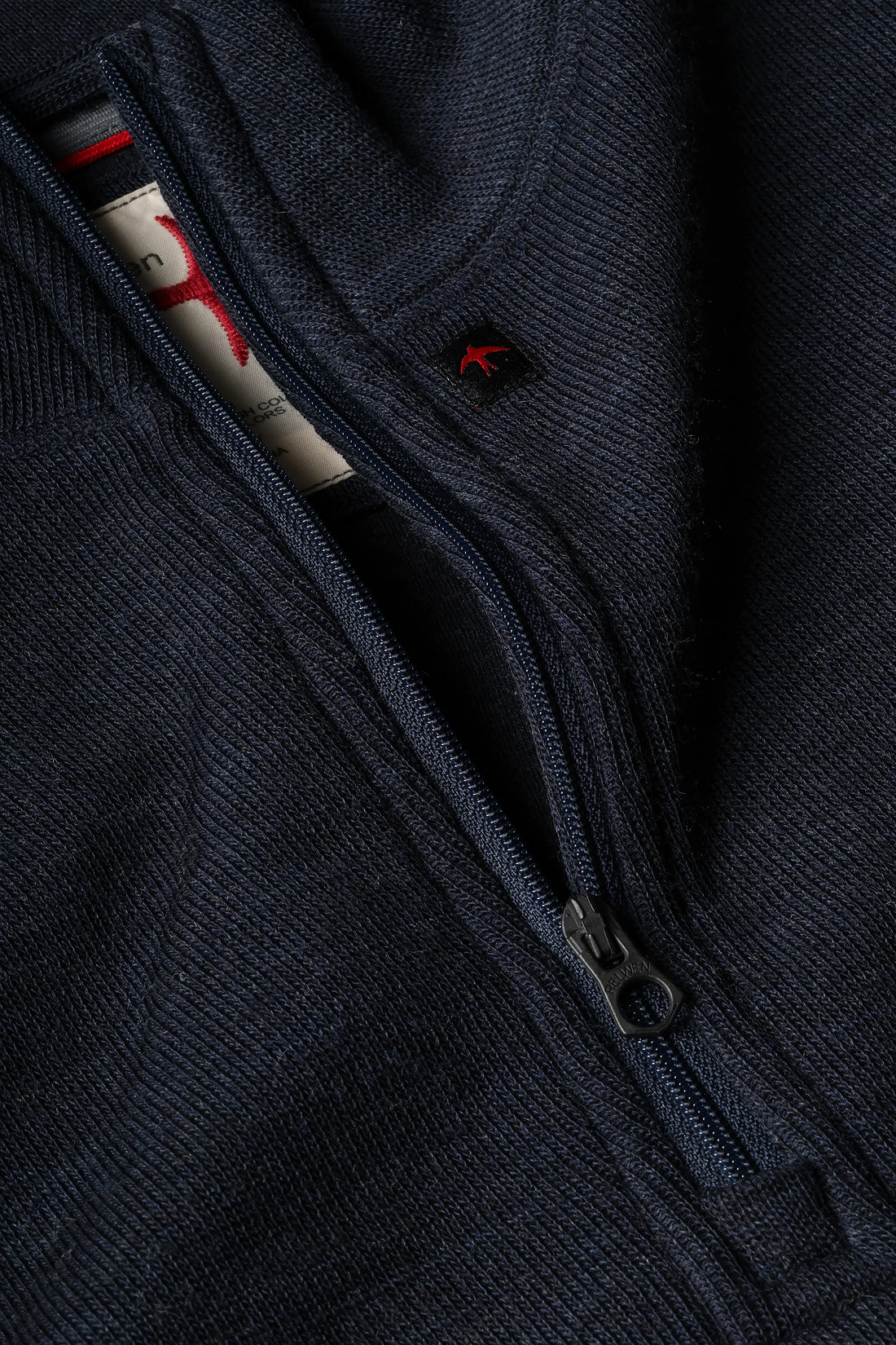 WOOL/CTTN QUARTER-ZIP
