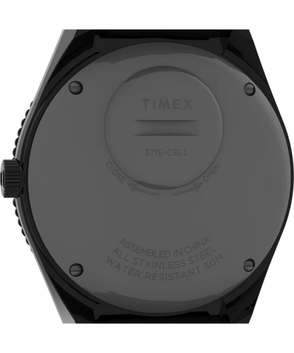 Q Timex GMT 38mm Synthetic Rubber Strap Watch