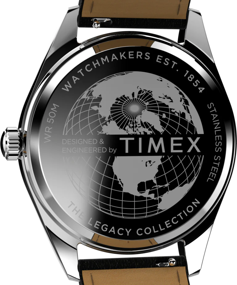 TIMEX LEGACY 41MM LEATHER STRAP WATCH