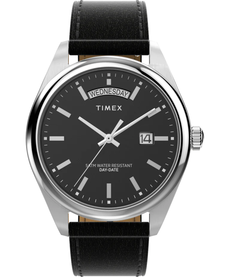 TIMEX LEGACY 41MM LEATHER STRAP WATCH