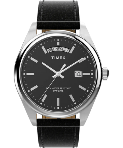 TIMEX LEGACY 41MM LEATHER STRAP WATCH