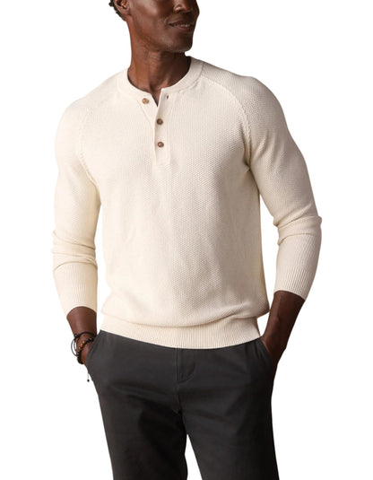 COOLMAX TEXTURED SWEATER HENLEY