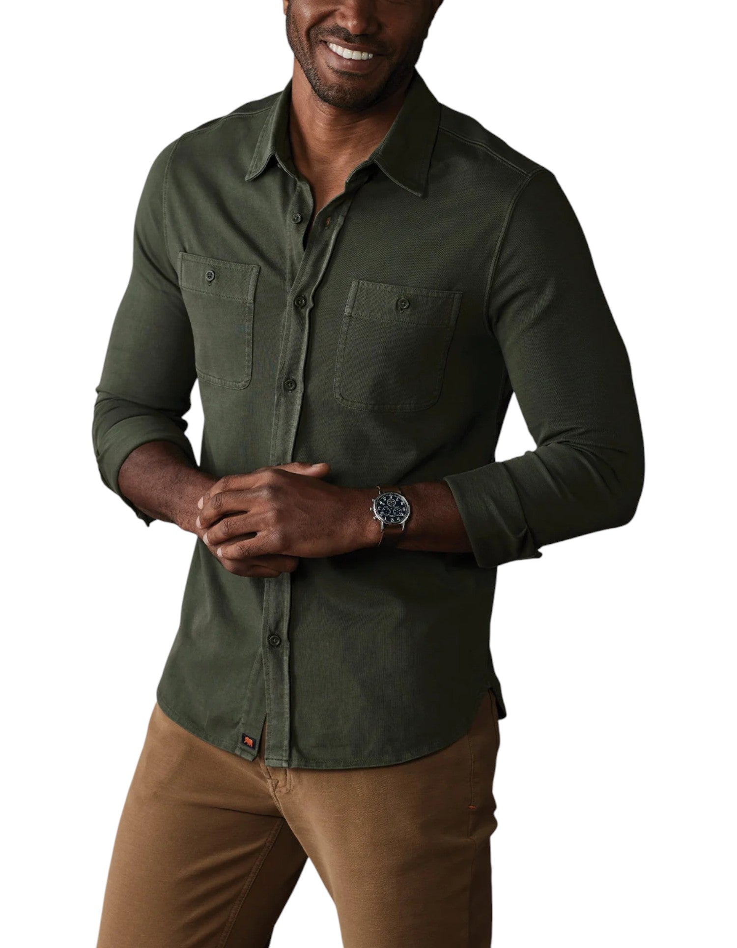 LENNOX JERSEY BUTTON UP