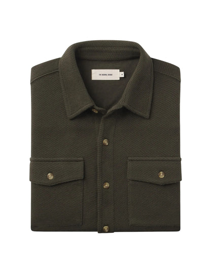 LOOPED TERRY BUTTON UP