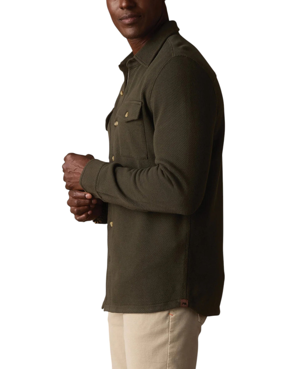 LOOPED TERRY BUTTON UP - L.E. &amp; Chalk