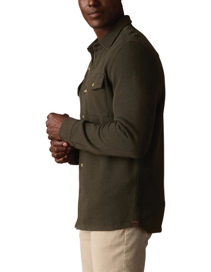 LOOPED TERRY BUTTON UP