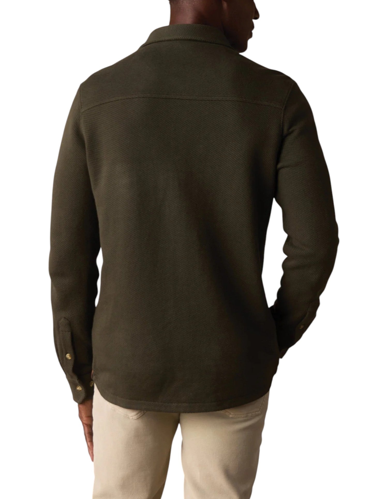 LOOPED TERRY BUTTON UP