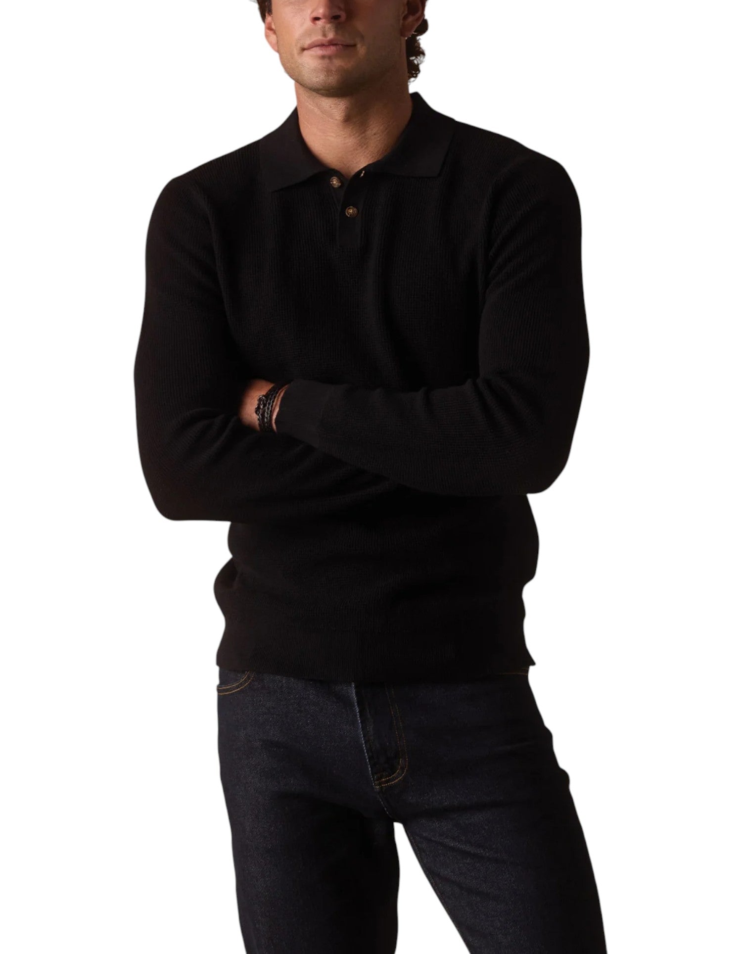 ROBLES KNIT WAFFLE STITCH POLO