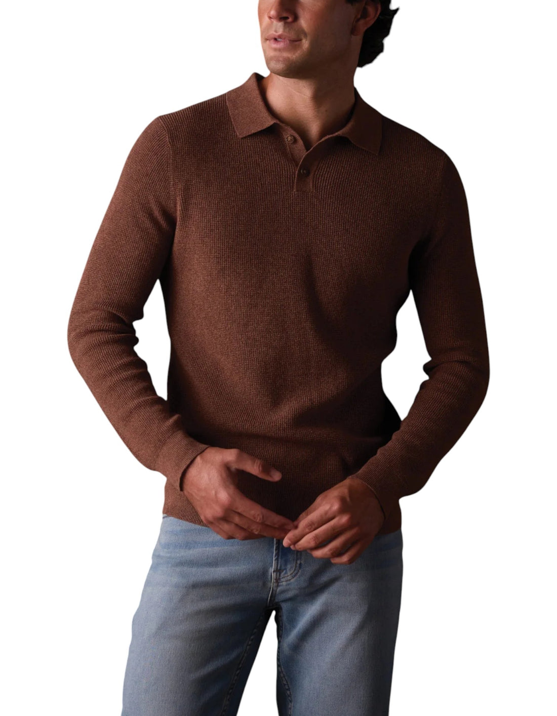 ROBLES KNIT WAFFLE STITCH POLO