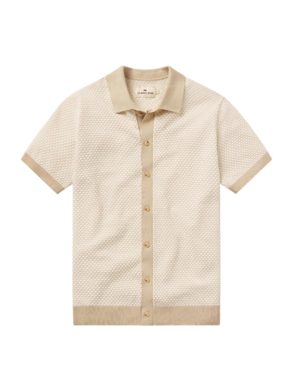 ROBLES KNIT JACQUARD BUTTON UP