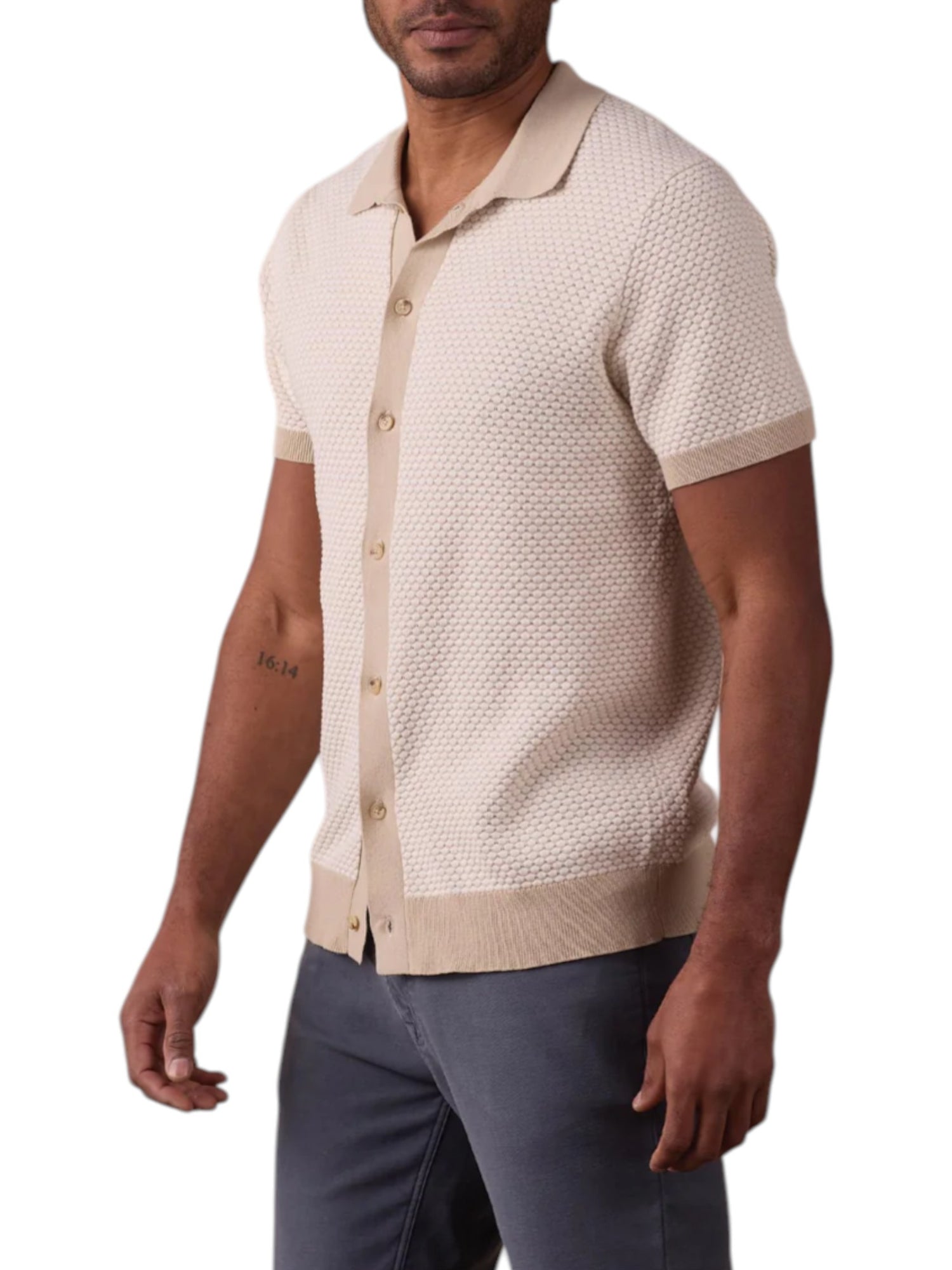 ROBLES KNIT JACQUARD BUTTON UP
