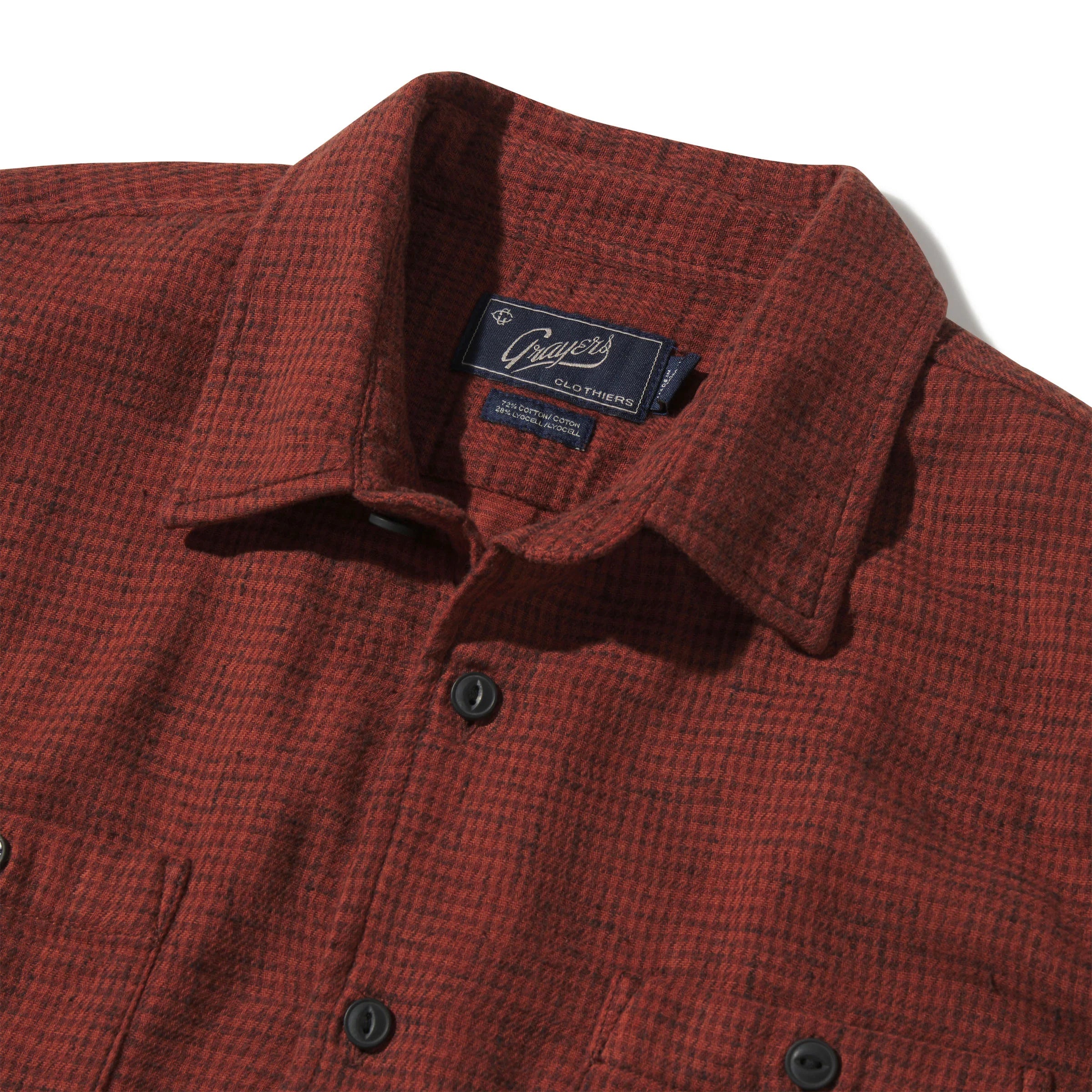HOUNDSTOOTH DOUBLE CLOTH WORKSHIRT