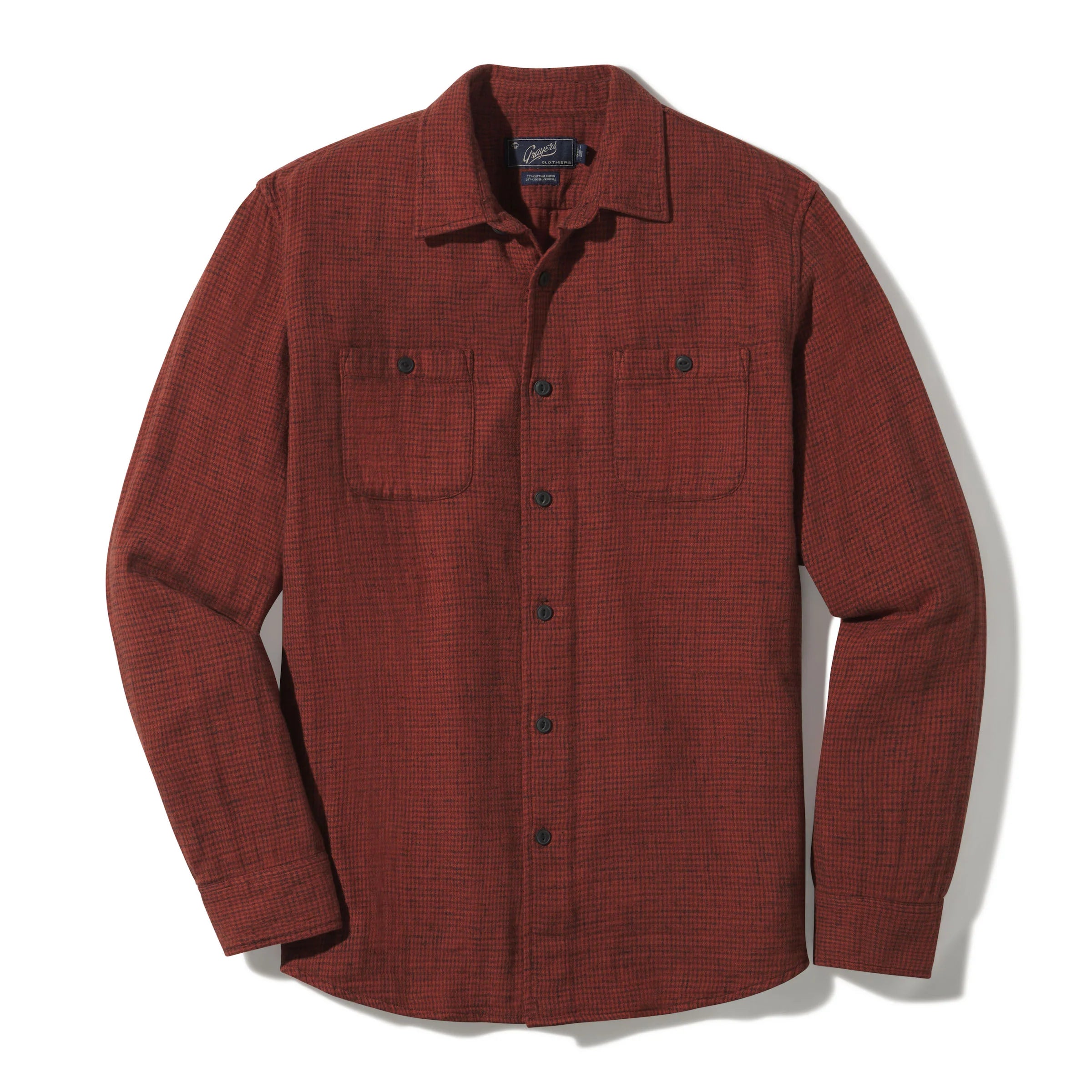 HOUNDSTOOTH DOUBLE CLOTH WORKSHIRT