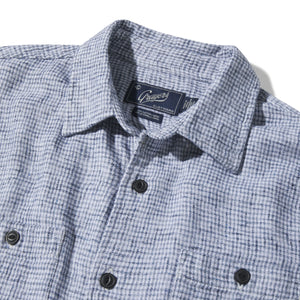 HOUNDSTOOTH DOUBLE CLOTH WORKSHIRT