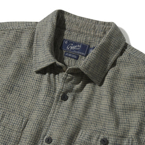 HOUNDSTOOTH DOUBLE CLOTH WORKSHIRT