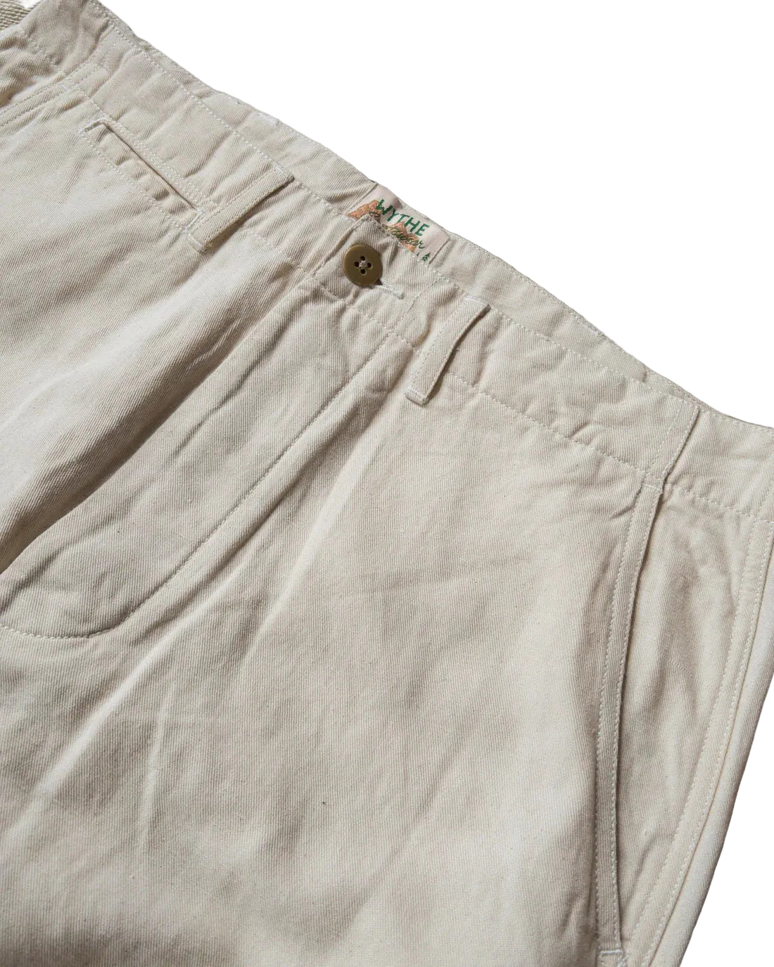 COTTON/LINEN FLAT FRONT CHINO