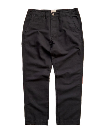 COTTON/LINEN FLAT FRONT CHINO