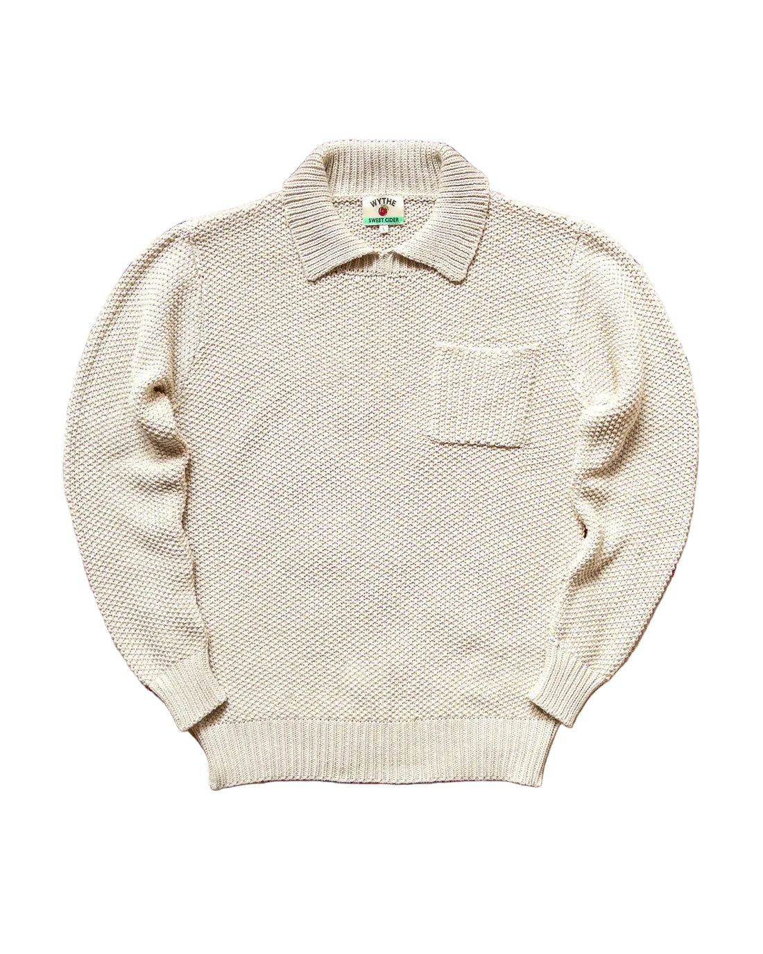 MOSS STITCH COLLARED SWEATER