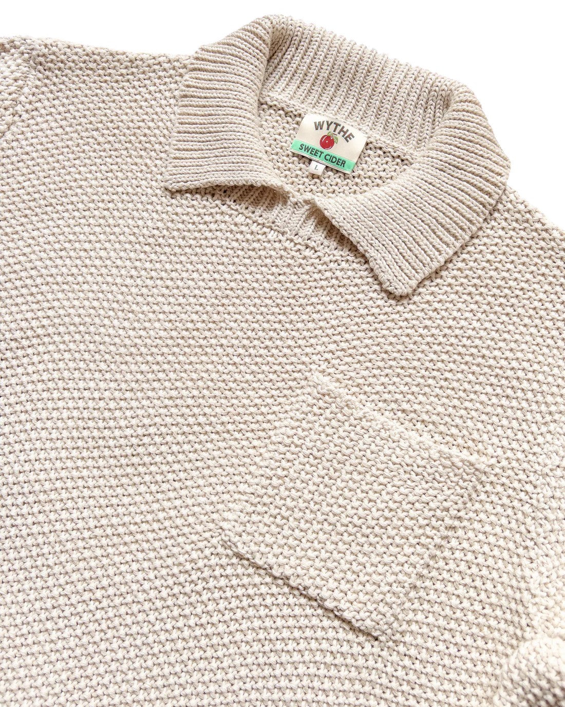 MOSS STITCH COLLARED SWEATER