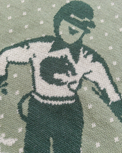 JACQUARD MOTIF MERINO CREWNECK SWEATER