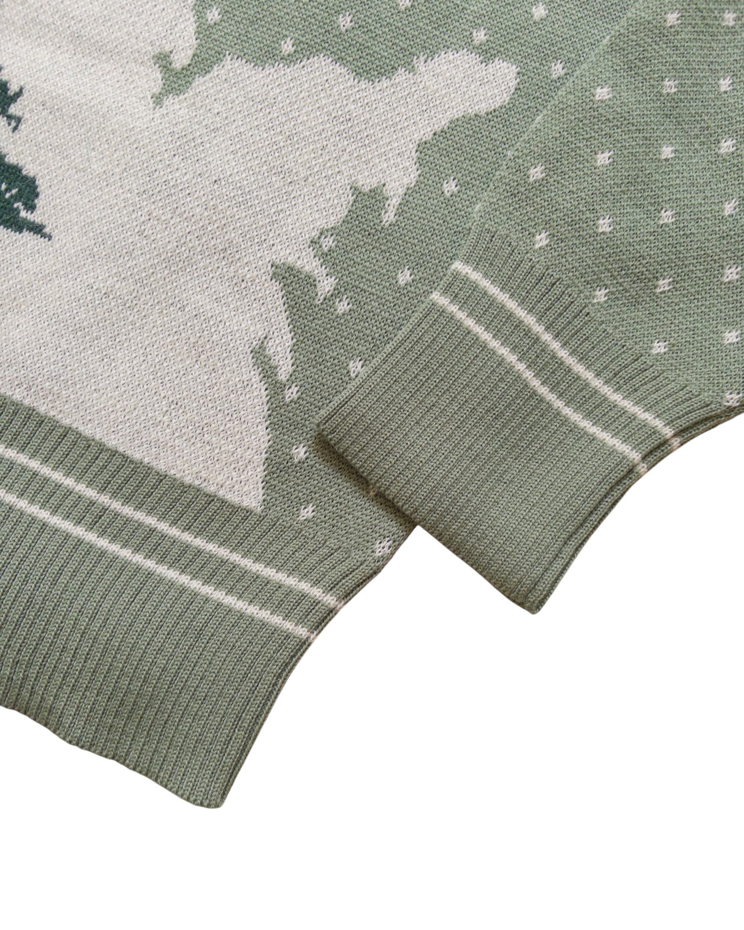 JACQUARD MOTIF MERINO CREWNECK SWEATER