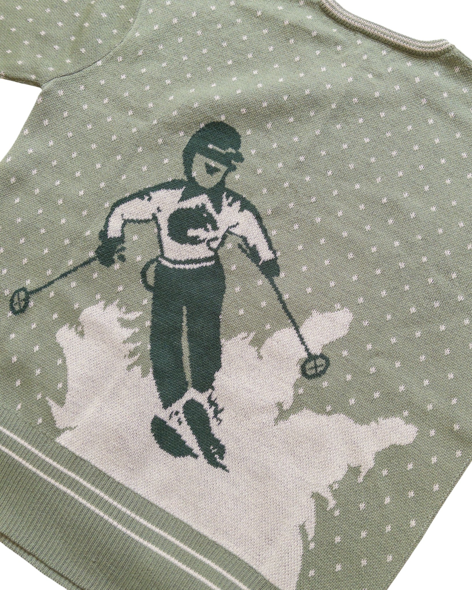 JACQUARD MOTIF MERINO CREWNECK SWEATER