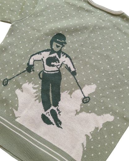 JACQUARD MOTIF MERINO CREWNECK SWEATER