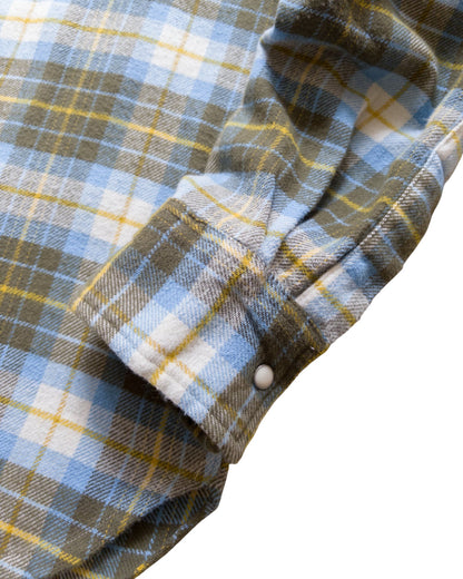 WASHED FLANNEL PEARLSNAP SHIRT