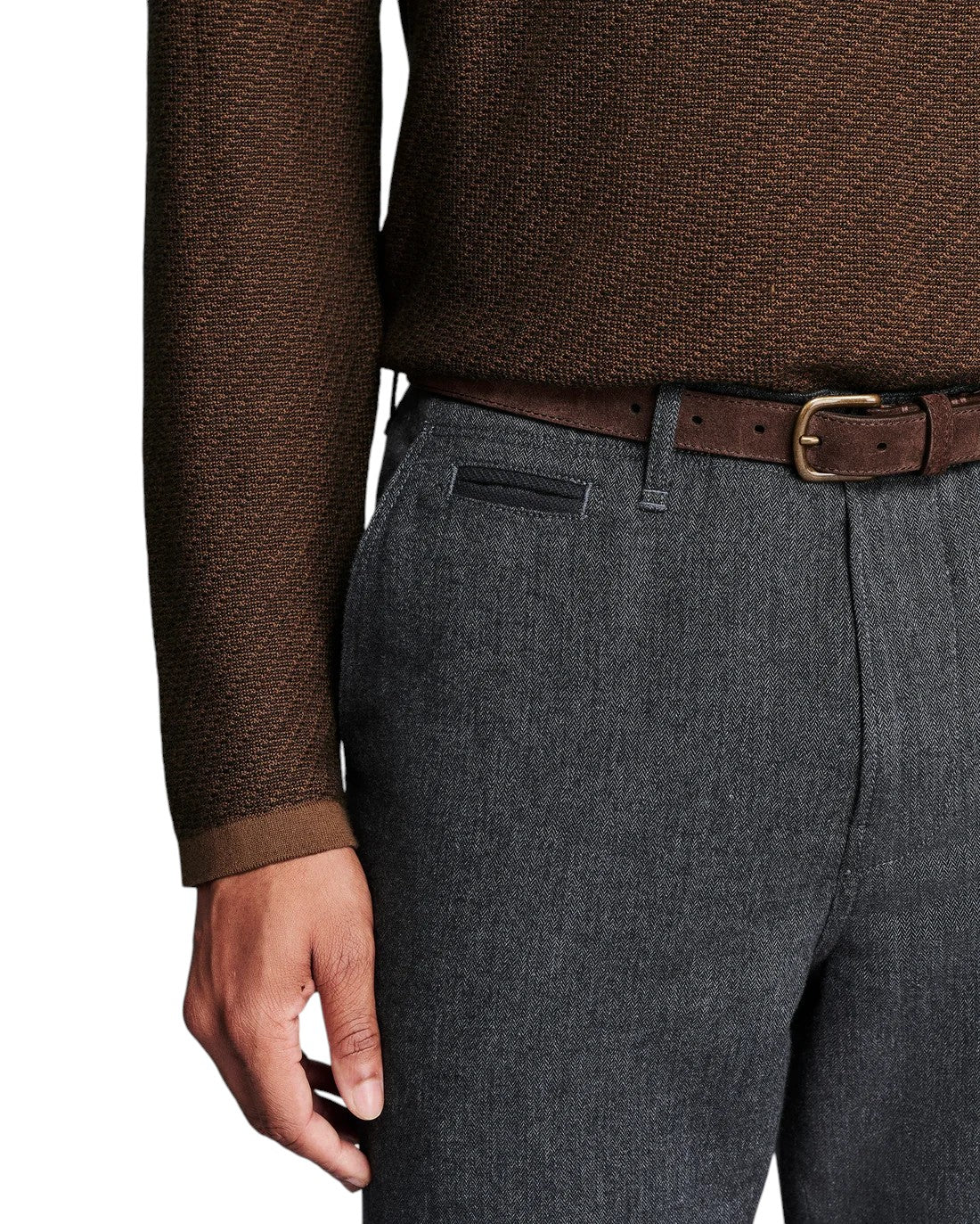 LS STEP JACQUARD SWEATER POLO