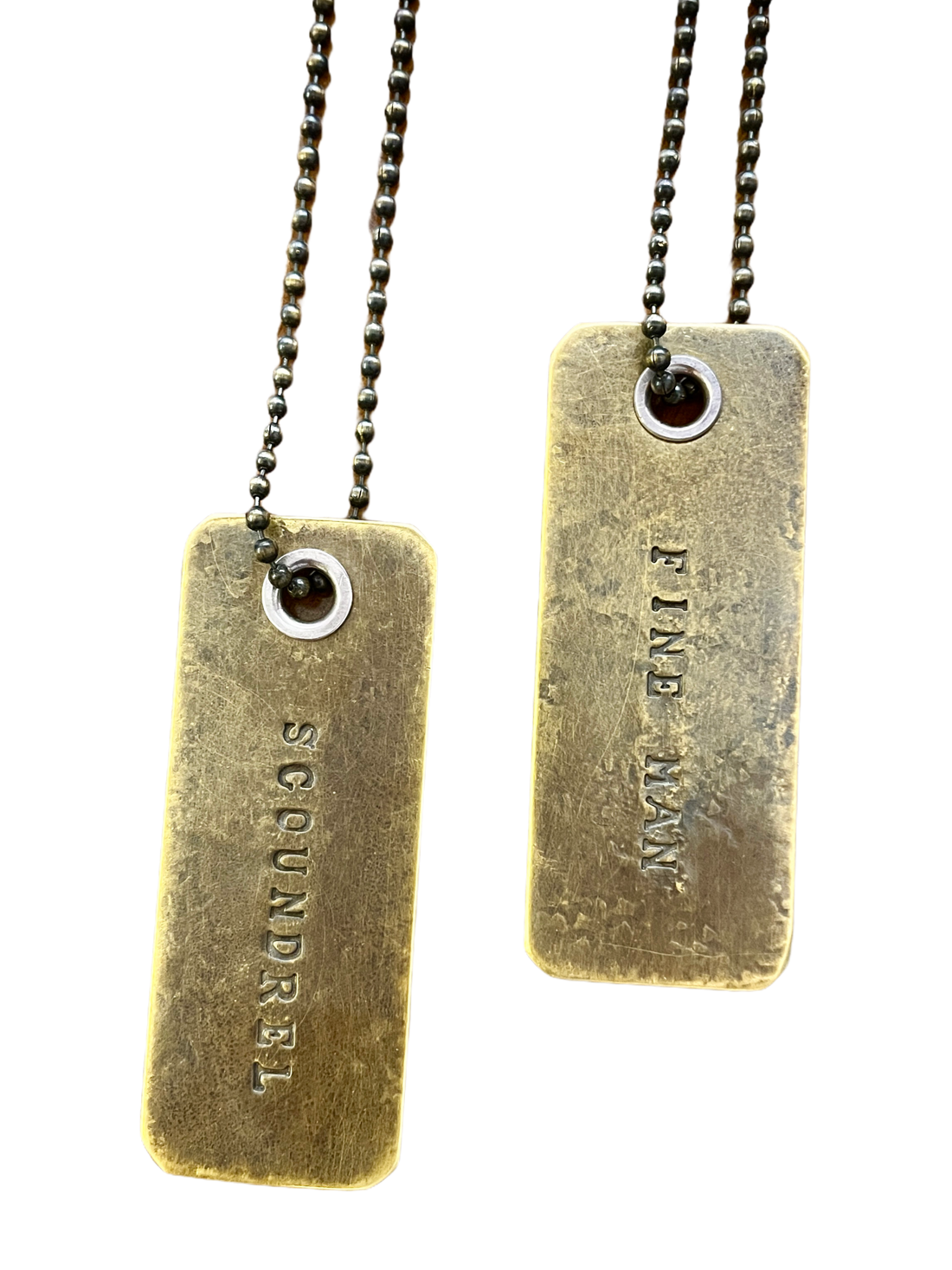 FINE MAN &amp; SCOUNDREL FOB NECKLACE - L.E. &amp; Chalk